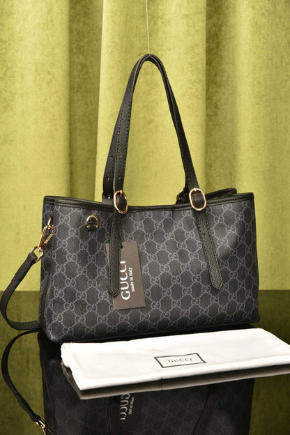 GG Emblem Small Tote Bag